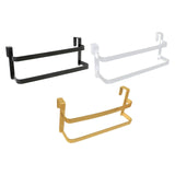 Maxbell over The Door Towel Rack Space Saving Organizer for Bathroom Washcloths Door Black