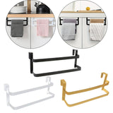 Maxbell over The Door Towel Rack Space Saving Organizer for Bathroom Washcloths Door Black