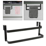 Maxbell over The Door Towel Rack Space Saving Organizer for Bathroom Washcloths Door Black