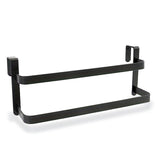 Maxbell over The Door Towel Rack Space Saving Organizer for Bathroom Washcloths Door Black
