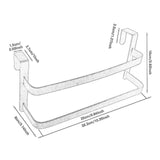 Maxbell over The Door Towel Rack Space Saving Organizer for Bathroom Washcloths Door Black
