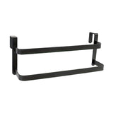 Maxbell over The Door Towel Rack Space Saving Organizer for Bathroom Washcloths Door Black