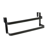 Maxbell over The Door Towel Rack Space Saving Organizer for Bathroom Washcloths Door Black