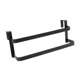 Maxbell over The Door Towel Rack Space Saving Organizer for Bathroom Washcloths Door Black