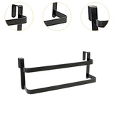 Maxbell over The Door Towel Rack Space Saving Organizer for Bathroom Washcloths Door Black