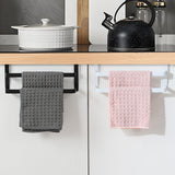 Maxbell over The Door Towel Rack Space Saving Organizer for Bathroom Washcloths Door Black
