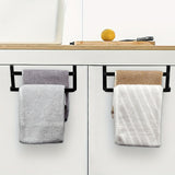 Maxbell over The Door Towel Rack Space Saving Organizer for Bathroom Washcloths Door Black