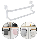 Maxbell over The Door Towel Rack Space Saving Organizer for Bathroom Washcloths Door White