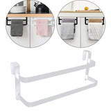Maxbell over The Door Towel Rack Space Saving Organizer for Bathroom Washcloths Door White