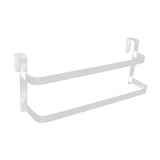 Maxbell over The Door Towel Rack Space Saving Organizer for Bathroom Washcloths Door White