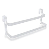 Maxbell over The Door Towel Rack Space Saving Organizer for Bathroom Washcloths Door White