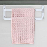 Maxbell over The Door Towel Rack Space Saving Organizer for Bathroom Washcloths Door White