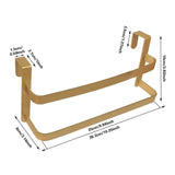Maxbell over The Door Towel Rack Space Saving Organizer for Bathroom Washcloths Door Gold
