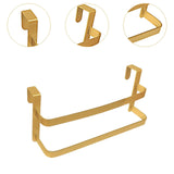 Maxbell over The Door Towel Rack Space Saving Organizer for Bathroom Washcloths Door Gold