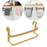 Maxbell over The Door Towel Rack Space Saving Organizer for Bathroom Washcloths Door Gold