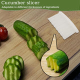 Maxbell Crinkle Cutter Manual Wavy Slicer for Cucumbers for Hotel Restaurant Kitchen