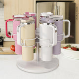 Maxbell Rotating Water Bottle Holder Decor Storage Rack for Kitchen Cabinet Tabletop