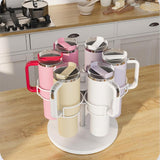 Maxbell Rotating Water Bottle Holder Decor Storage Rack for Kitchen Cabinet Tabletop
