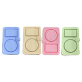 Maxbell Silicone Snack Container 2 Compartment Sauce Container for Salad Home Picnic Blue