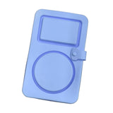 Maxbell Silicone Snack Container 2 Compartment Sauce Container for Salad Home Picnic Blue