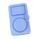 Maxbell Silicone Snack Container 2 Compartment Sauce Container for Salad Home Picnic Blue