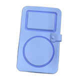 Maxbell Silicone Snack Container 2 Compartment Sauce Container for Salad Home Picnic Blue