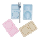 Maxbell Silicone Snack Container 2 Compartment Sauce Container for Salad Home Picnic Cream Yellow