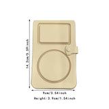 Maxbell Silicone Snack Container 2 Compartment Sauce Container for Salad Home Picnic Cream Yellow