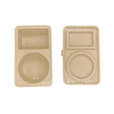 Maxbell Silicone Snack Container 2 Compartment Sauce Container for Salad Home Picnic Cream Yellow