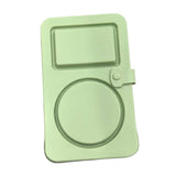 Maxbell Silicone Snack Container 2 Compartment Sauce Container for Salad Home Picnic Green