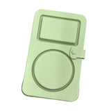 Maxbell Silicone Snack Container 2 Compartment Sauce Container for Salad Home Picnic Green