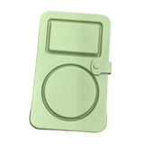 Maxbell Silicone Snack Container 2 Compartment Sauce Container for Salad Home Picnic Green