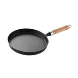 Maxbell Frying Pan Professional Cast Iron Skillet for Barbecue Steak Restaurant Light Brown Handle