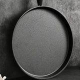 Maxbell Frying Pan Professional Cast Iron Skillet for Barbecue Steak Restaurant Light Brown Handle