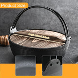 Maxbell Sukiyaki Nabe Pot Cookware Heavy Duty Soup Pot for Outdoor Restaurants Stews with lid