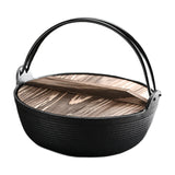 Maxbell Sukiyaki Nabe Pot Cookware Heavy Duty Soup Pot for Outdoor Restaurants Stews with lid