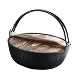 Maxbell Sukiyaki Nabe Pot Cookware Heavy Duty Soup Pot for Outdoor Restaurants Stews with lid