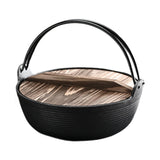 Maxbell Sukiyaki Nabe Pot Cookware Heavy Duty Soup Pot for Outdoor Restaurants Stews with lid