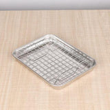 Maxbell Baking Sheet with Rack Baking Pan for Family Gatherings Barbecue Restaurants 23.5cmx17.5cmx2.5cm