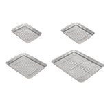 Maxbell Baking Sheet with Rack Baking Pan for Family Gatherings Barbecue Restaurants 23.5cmx17.5cmx2.5cm
