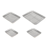 Maxbell Baking Sheet with Rack Baking Pan for Family Gatherings Barbecue Restaurants 23.5cmx17.5cmx2.5cm