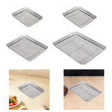Maxbell Baking Sheet with Rack Baking Pan for Family Gatherings Barbecue Restaurants 23.5cmx17.5cmx2.5cm