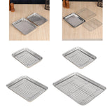 Maxbell Baking Sheet with Rack Baking Pan for Family Gatherings Barbecue Restaurants 23.5cmx17.5cmx2.5cm