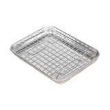 Maxbell Baking Sheet with Rack Baking Pan for Family Gatherings Barbecue Restaurants 23.5cmx17.5cmx2.5cm