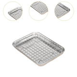 Maxbell Baking Sheet with Rack Baking Pan for Family Gatherings Barbecue Restaurants 23.5cmx17.5cmx2.5cm