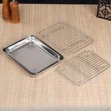 Maxbell Baking Sheet with Rack Baking Pan for Family Gatherings Barbecue Restaurants 23.5cmx17.5cmx2.5cm