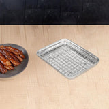 Maxbell Baking Sheet with Rack Baking Pan for Family Gatherings Barbecue Restaurants 23.5cmx17.5cmx2.5cm