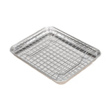 Maxbell Baking Sheet with Rack Baking Pan for Family Gatherings Barbecue Restaurants 26.5cmx20.5cmx2.5cm