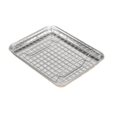 Maxbell Baking Sheet with Rack Baking Pan for Family Gatherings Barbecue Restaurants 26.5cmx20.5cmx2.5cm