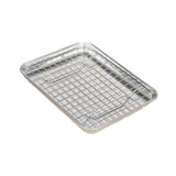 Maxbell Baking Sheet with Rack Baking Pan for Family Gatherings Barbecue Restaurants 26.5cmx20.5cmx2.5cm